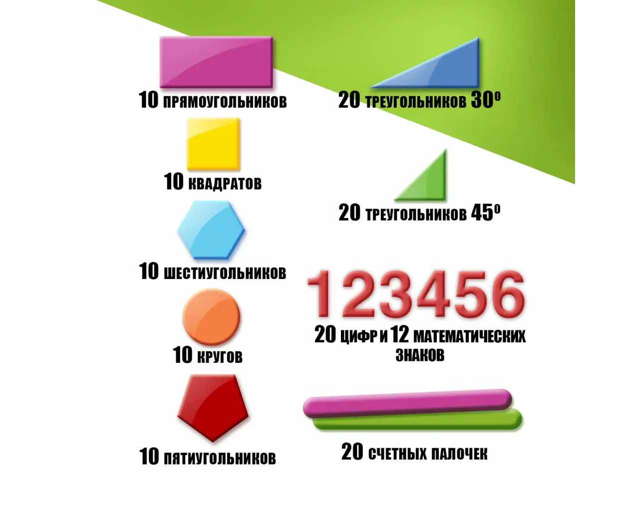 Касса цифр и счетных материалов ЮНЛАНДИЯ 
