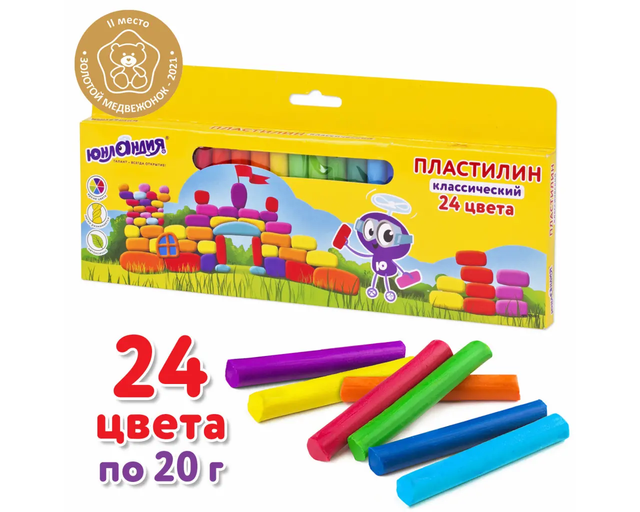Пластилин классический ЮНЛАНДИЯ 