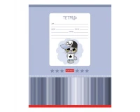 Тетрадь 12 л., HATBER, косая линия, обложка картон, 