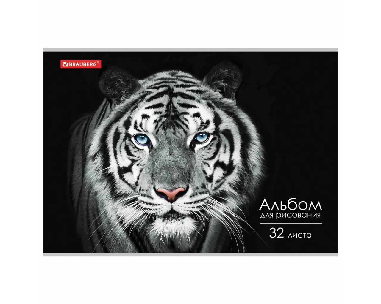 Альбом для рисования А4 32 л., скоба, обложка картон, BRAUBERG, 202х285 мм, 