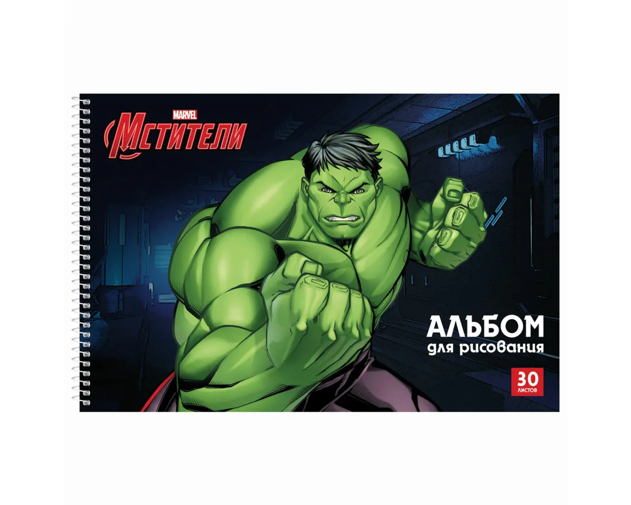Альбом для рисования А4 30 л., спираль, обложка картон, HATBER, 205х300 мм, 