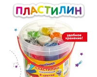 Пластилин в ведерке ЮНЛАНДИЯ, 8 цветов, 700 г, ВЫСШЕЕ КАЧЕСТВО, 105862.1