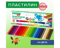 Пластилин классический BRAUBERG KIDS, 24 цвета, 500 г, ВЫСШЕЕ КАЧЕСТВО, 105874.0