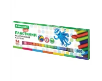 Пластилин классический BRAUBERG KIDS, 24 цвета, 500 г, ВЫСШЕЕ КАЧЕСТВО, 105874.1