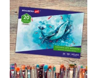 Альбом для акварели, бумага 180 г/м2, 297х414 мм, 20 л., склейка, BRAUBERG ART CLASSIC, 105930.6