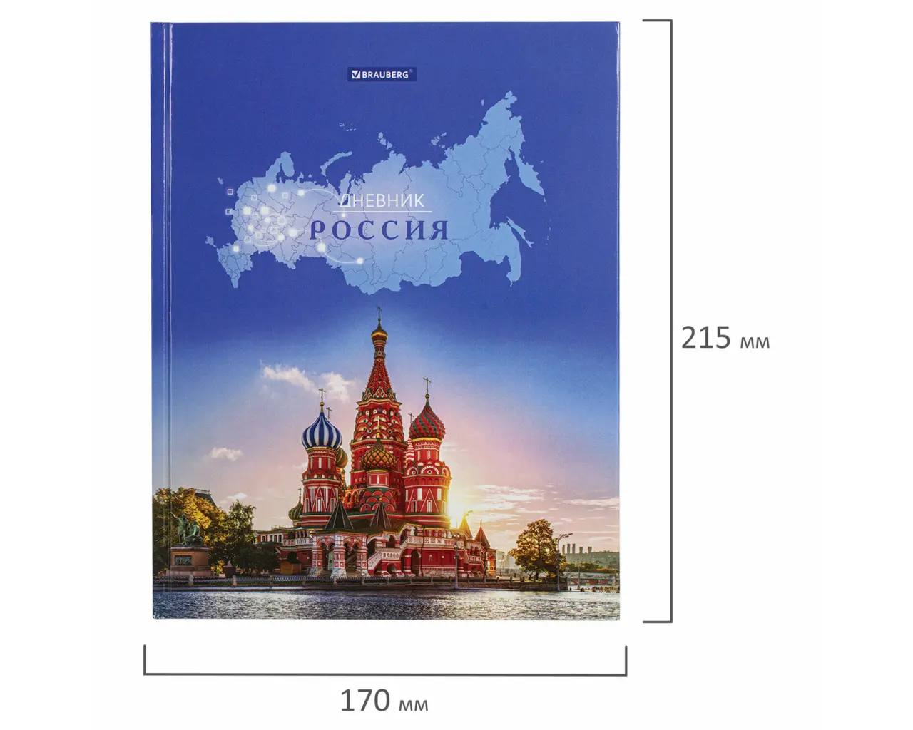 Дневник 1-11 класс 40 л., твердый, BRAUBERG, ламинация, цветная печать, РОССИЙСКОГО ШКОЛЬНИКА-1, 106049.10