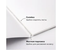 Альбом для акварели, бумага ГОЗНАК СПб 200 г/м2, 210x297 мм, 20 л., склейка, BRAUBERG ART, 106141.3