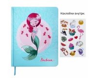 Дневник 1-11 класс 48 л., кожзам (твердая с поролоном), печать, наклейки, ЮНЛАНДИЯ, 