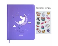 Дневник 1-11 класс 48 л., кожзам (твердая с поролоном), печать, наклейки, ЮНЛАНДИЯ, 