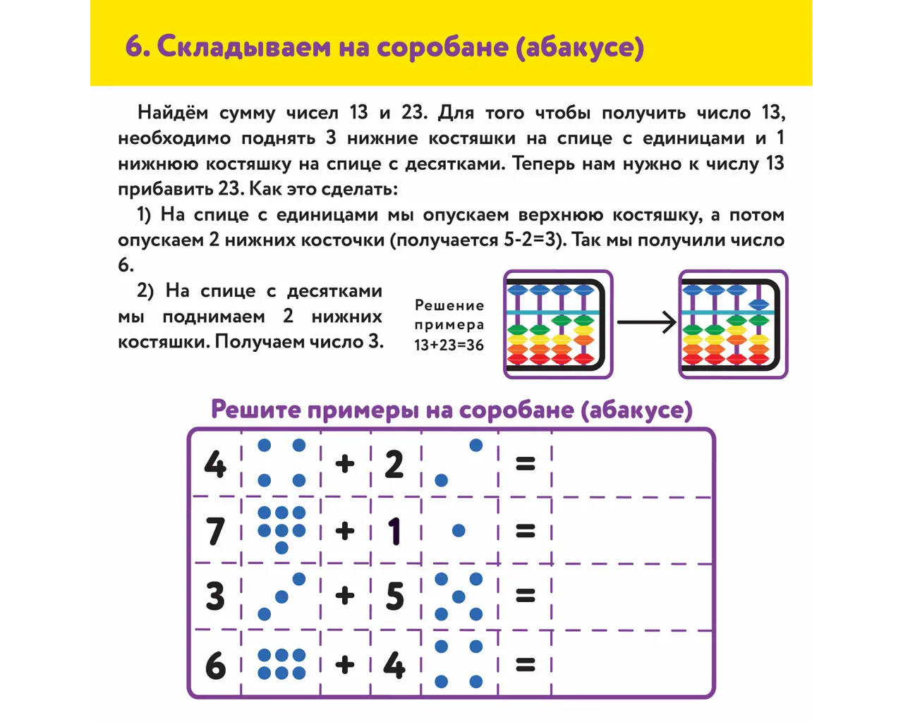 Счеты Абакус (соробан) белые ЮНЛАНДИЯ 
