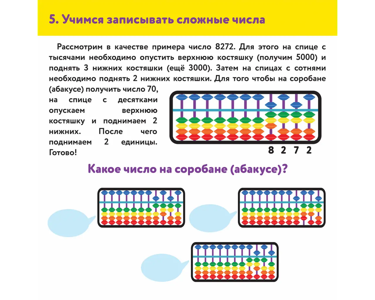 Счеты Абакус (соробан) белые ЮНЛАНДИЯ 