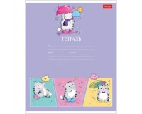 Тетрадь 12 л. HATBER клетка, обложка картон, 