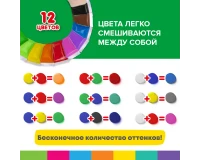 Пластилин супер лёгкий воздушный застывающий 12 цветов, 120 г, 3 стека, BRAUBERG KIDS, 106306.13