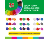 Пластилин супер лёгкий воздушный застывающий 24 цвета, 240 г, 3 стека, BRAUBERG KIDS, 106307.13