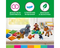 Пластилин супер лёгкий воздушный застывающий 36 цветов, 360 г, 3 стека, BRAUBERG KIDS, 106308.9