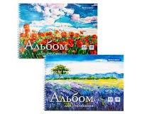 Альбом для рисования, А4, 48 л., гребень, обложка картон, BRAUBERG, 205х290 мм, 