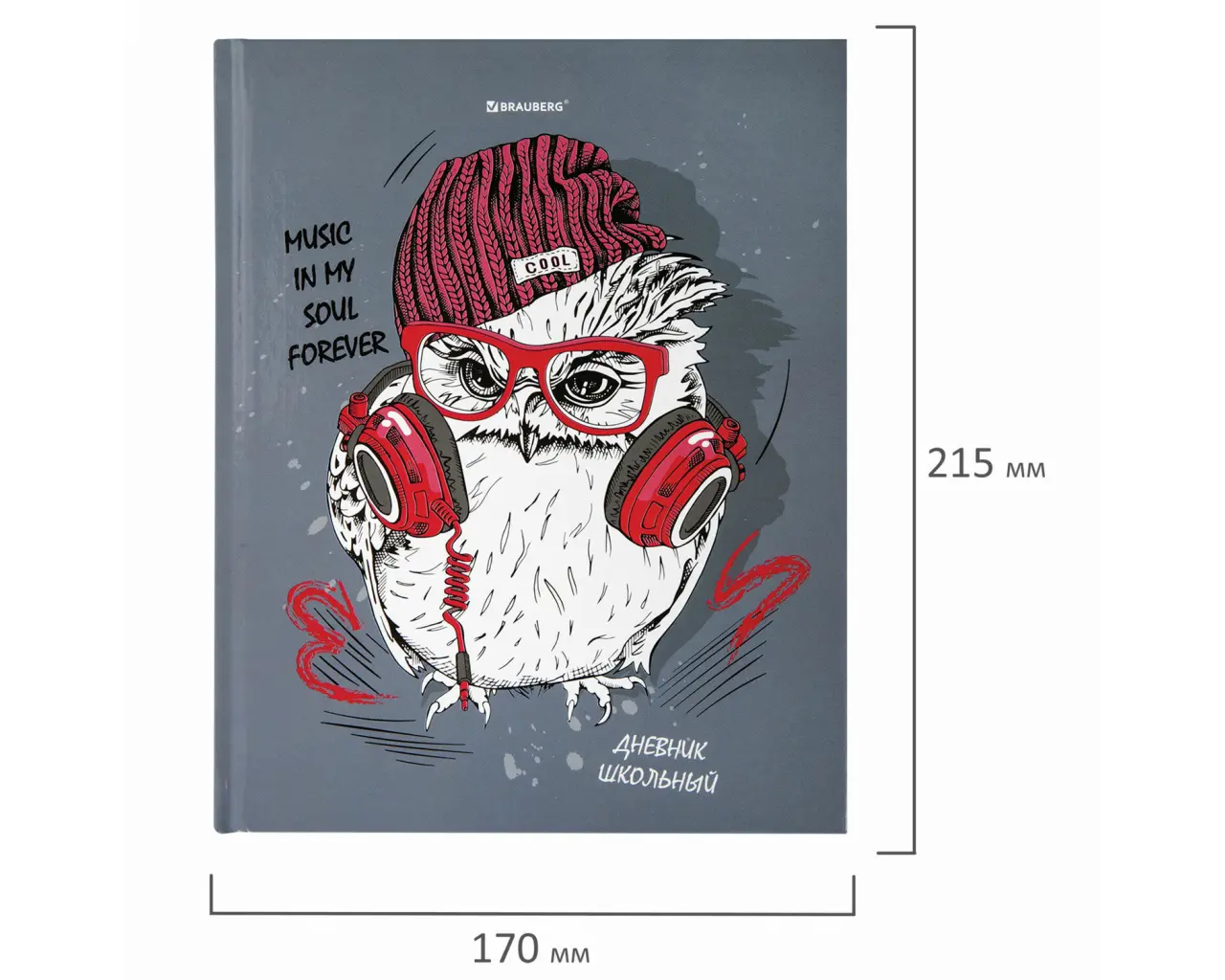 Дневник 1-11 класс 40 л., твердый, BRAUBERG, глянцевая ламинация, 