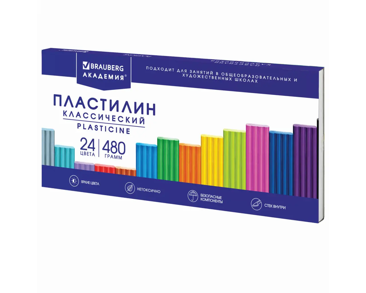 Пластилин классический BRAUBERG 