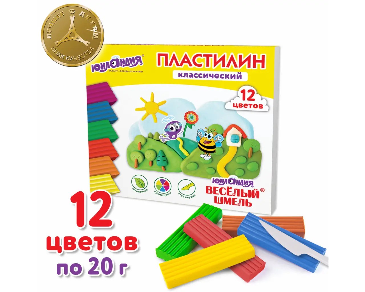 Пластилин классический ЮНЛАНДИЯ 