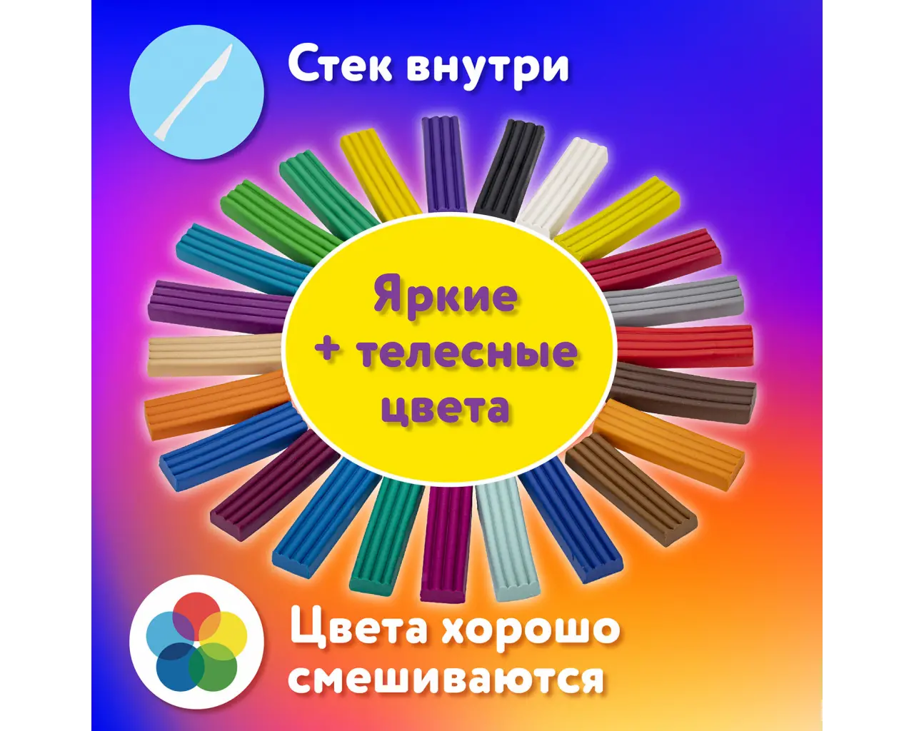 Пластилин классический ЮНЛАНДИЯ 