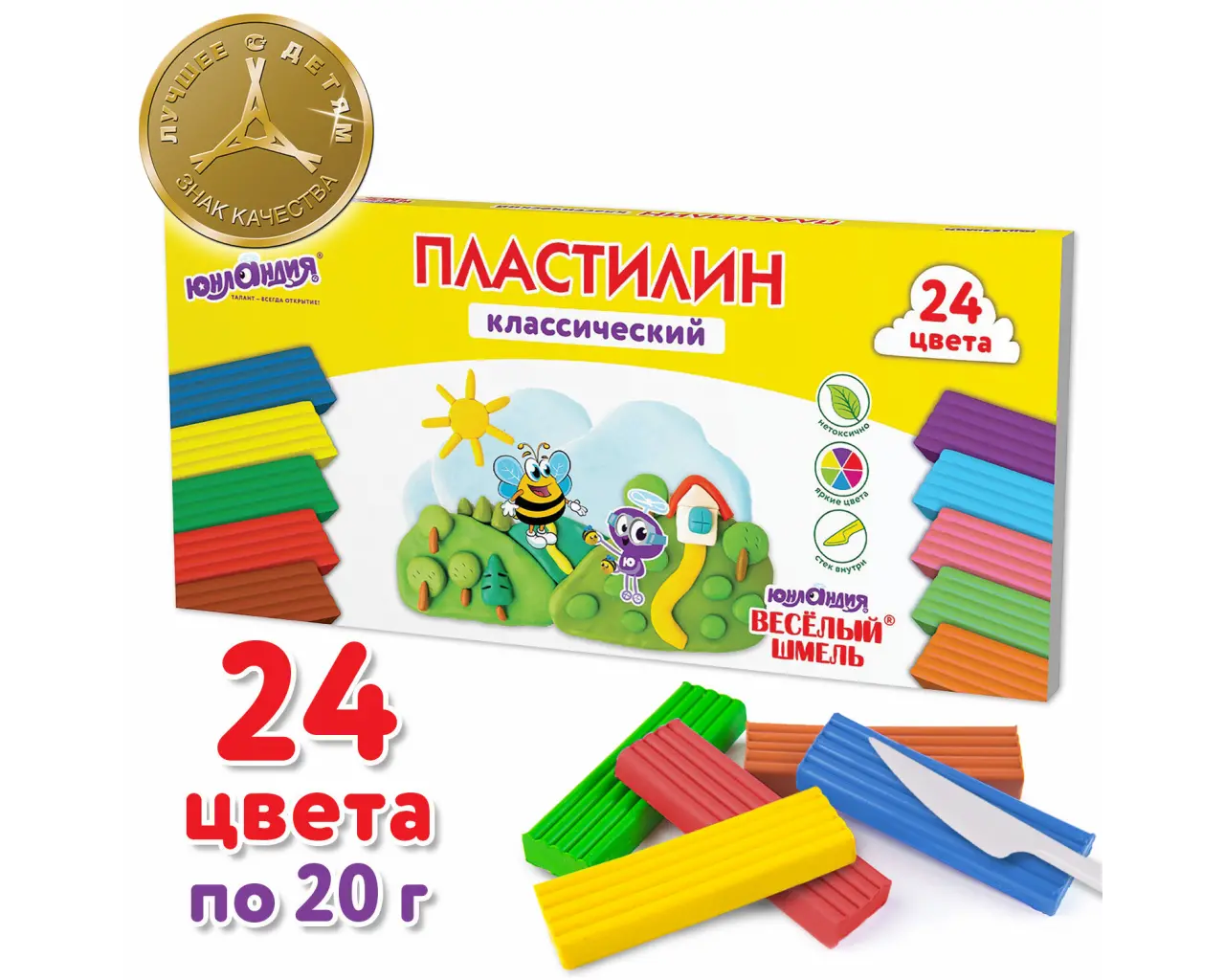 Пластилин классический ЮНЛАНДИЯ 