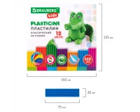 Пластилин классический BRAUBERG KIDS, 12 цветов, 240 г, стек, ВЫСШЕЕ КАЧЕСТВО, 106436.5