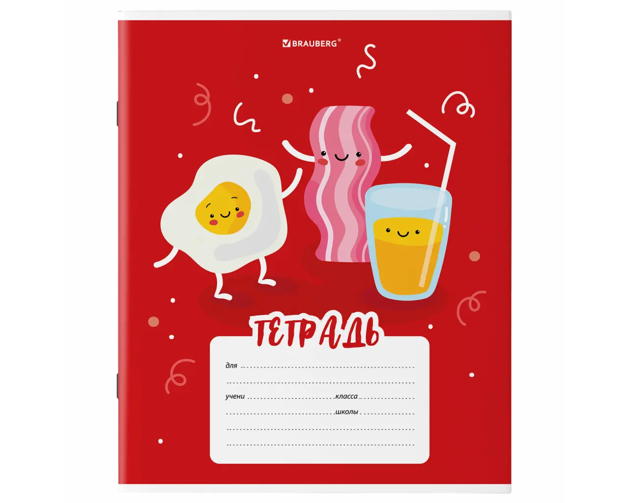 Тетрадь 18 л. BRAUBERG клетка, обложка картон, 