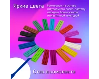 Пластилин мягкий восковой BRAUBERG KIDS, 18 цветов, 270 г, со стеком, 106497.7