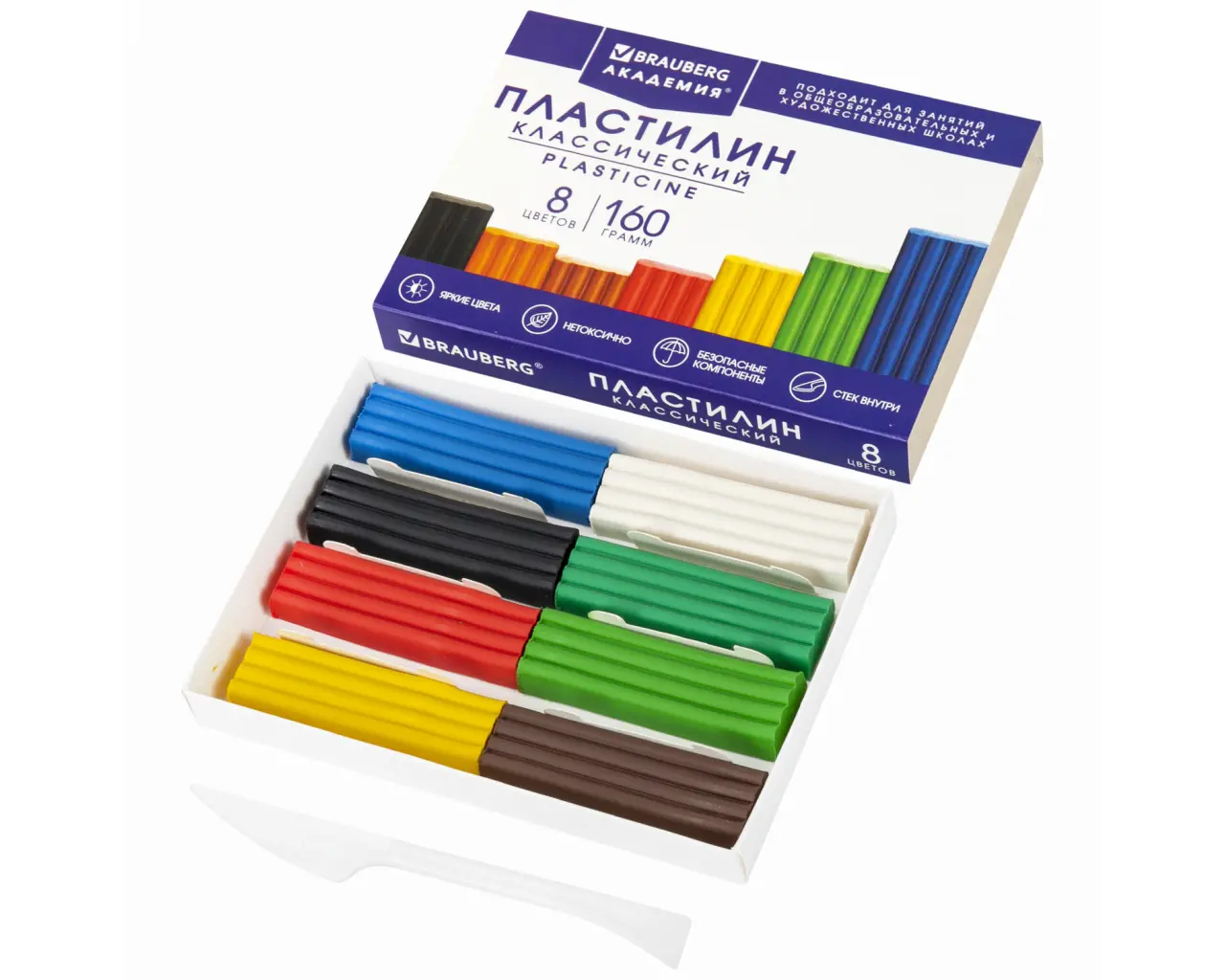 Пластилин классический BRAUBERG 