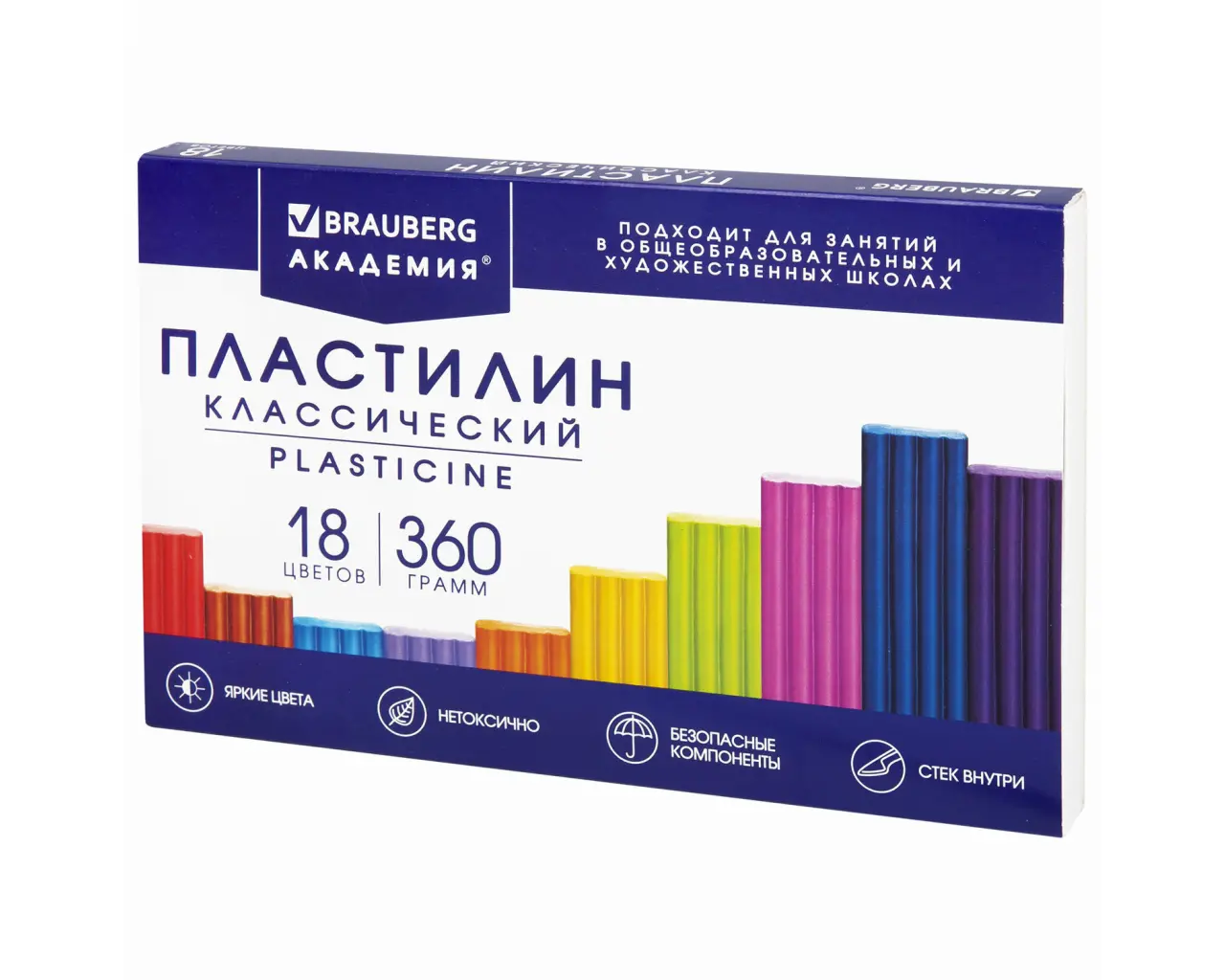 Пластилин классический BRAUBERG 