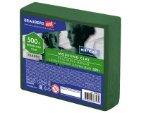 Пластилин скульптурный BRAUBERG ART CLASSIC оливковый, 0,5 кг, мягкий, 106514.0