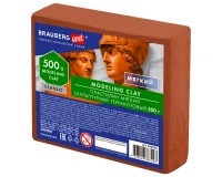 Пластилин скульптурный BRAUBERG ART CLASSIC, терракотовый, 0,5 кг, мягкий, 106516.0