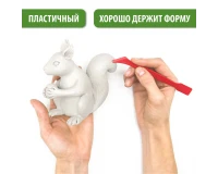 Пластилин скульптурный BRAUBERG ART CLASSIC, белый, 0,5 кг, мягкий, 106518.7