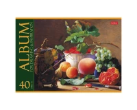 Альбом для рисования, А4, 40 л., скоба, обложка картон, HATBER, 205х290 мм, 