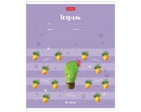 Тетрадь 12 л. HATBER клетка, обложка картон, 