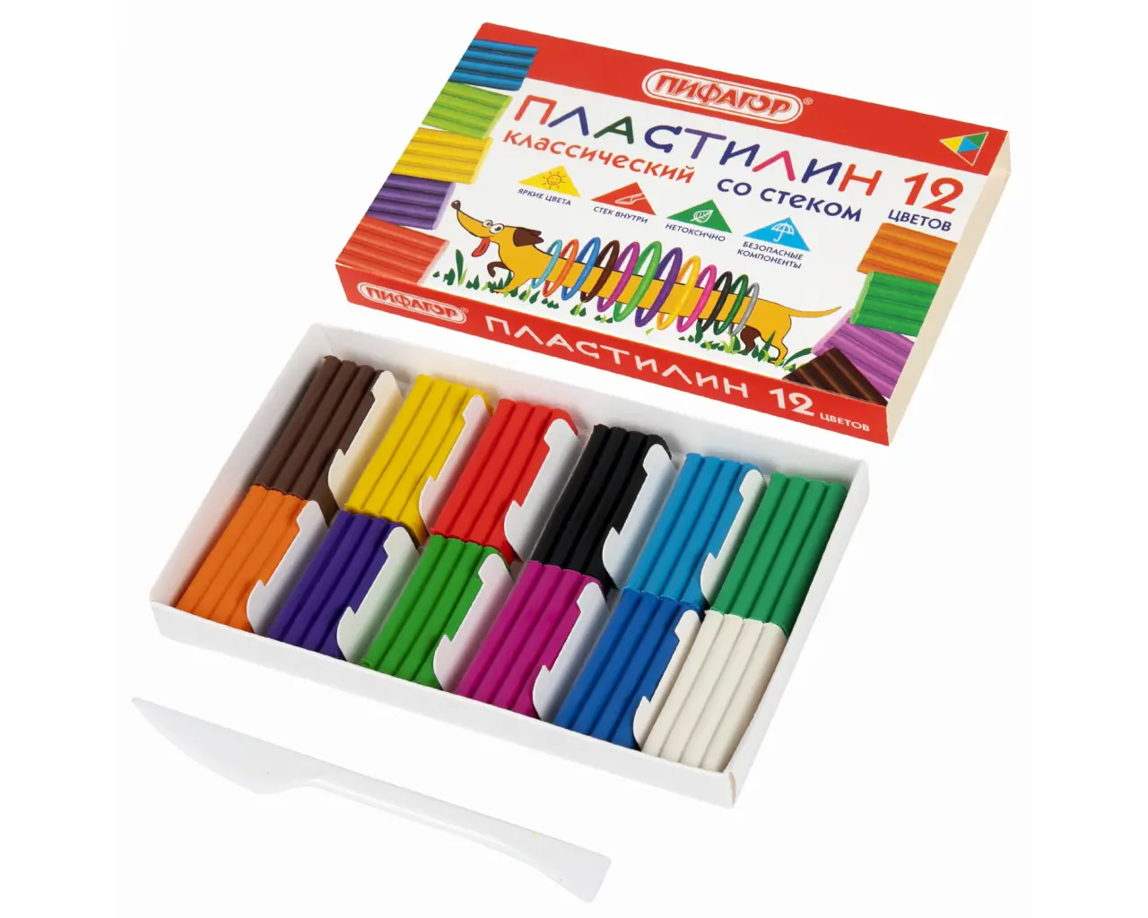 Пластилин классический ПИФАГОР 