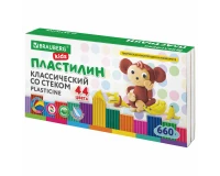 Пластилин классический BRAUBERG KIDS, 44 цвета, 660 грамм, стек, ВЫСШЕЕ КАЧЕСТВО, 106679.1