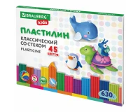 Пластилин классический BRAUBERG KIDS, 45 цветов, 630 г, стек, ВЫСШЕЕ КАЧЕСТВО, 106680.1