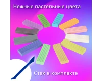 Пластилин классический пастельные цвета BRAUBERG KIDS, 12 цветов, 180 грамм, стек, 106681.7