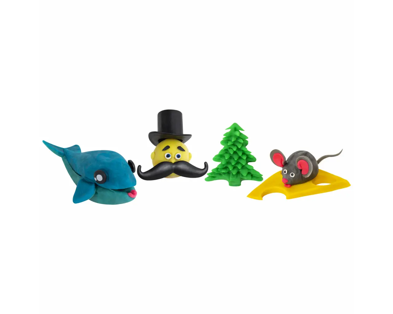 Пластилин-тесто для лепки BRAUBERG KIDS, 6 цветов, 300 г, яркие классические цвета, крышки-штампики, 106718.7