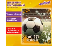 Дневник 1-4 класс 48 л., твердый, ЮНЛАНДИЯ, глянцевая ламинация, с подсказом, 