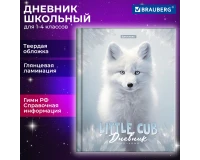 Дневник 1-4 класс 48 л., твердый, BRAUBERG, глянцевая ламинация, с подсказом, 