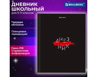 Дневник 5-11 класс 48 л., твердый, BRAUBERG, глянцевая ламинация, с подсказом, 