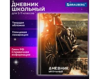 Дневник 5-11 класс 48 л., твердый, BRAUBERG, глянцевая ламинация, с подсказом, 