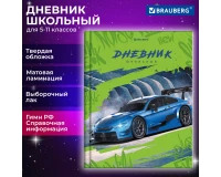 Дневник 5-11 класс 48 л., твердый, BRAUBERG, выборочный лак, с подсказом, 