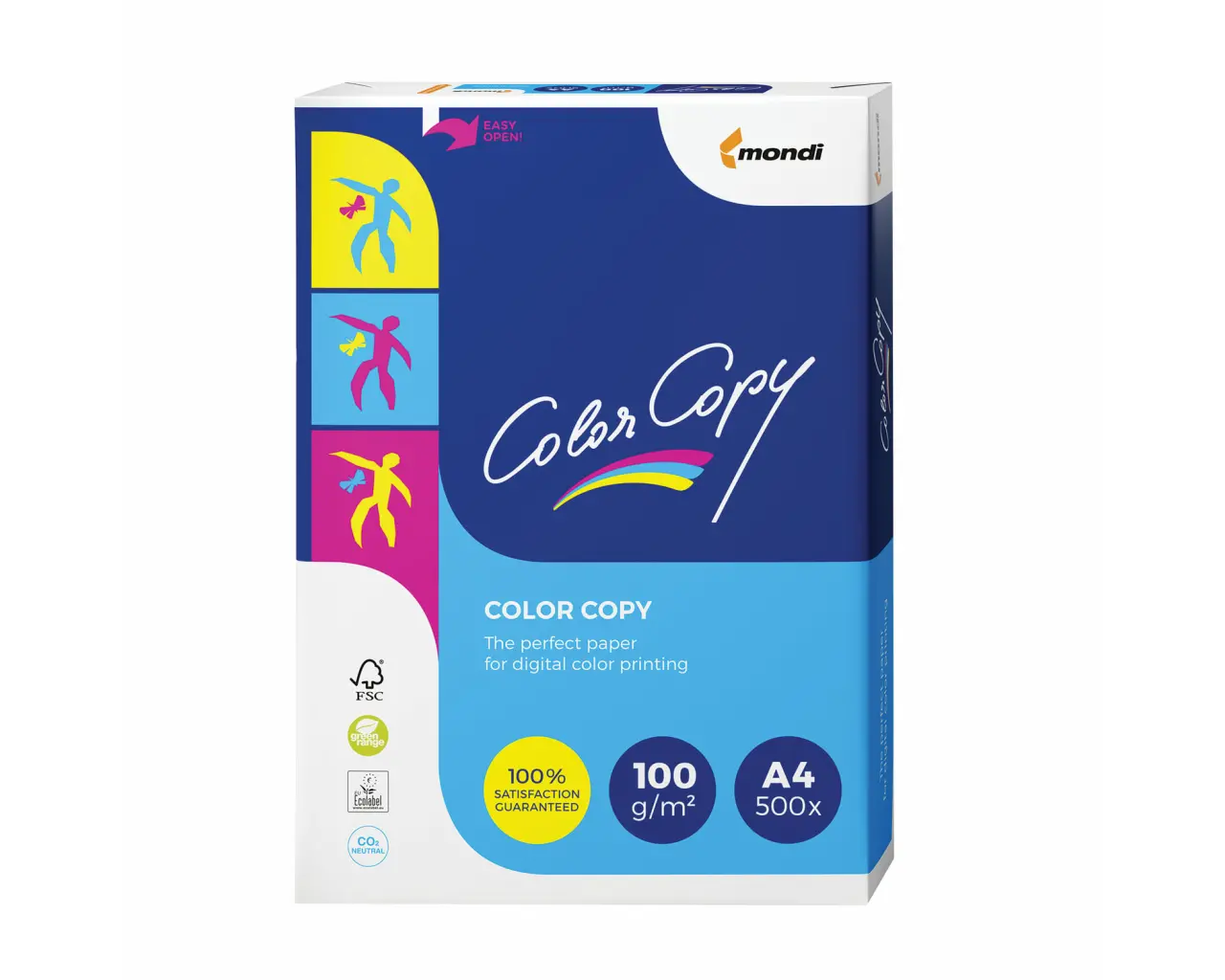 Бумага COLOR COPY, А4, 100 г/м2, 500 л., для полноцветной лазерной печати, А++, Австрия, 161% (CIE), A4-33709.0