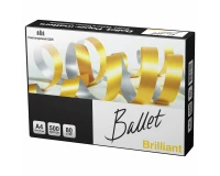 Бумага офисная А4, 80 г/м2, 500 л., марка А, BALLET BRILLIANT, Россия, 168% (CIE).0