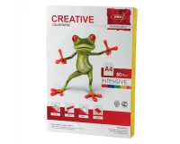 Бумага цветная CREATIVE color, А4, 80 г/м2, 100 л., интенсив, желтая, БИpr-100ж.0