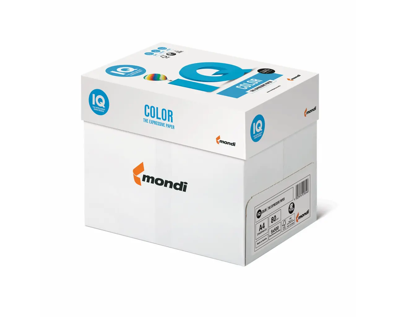 Бумага цветная IQ color, А4, 80 г/м2, 500 л., неон, розовая, NEOPI.1