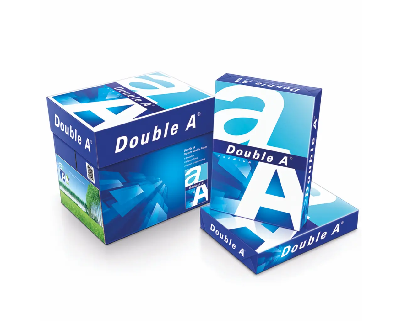 Бумага офисная А4, 80 г/м2, 500 л., марка А+, DOUBLE A, ЭВКАЛИПТ, Таиланд, 172% (CIE).1